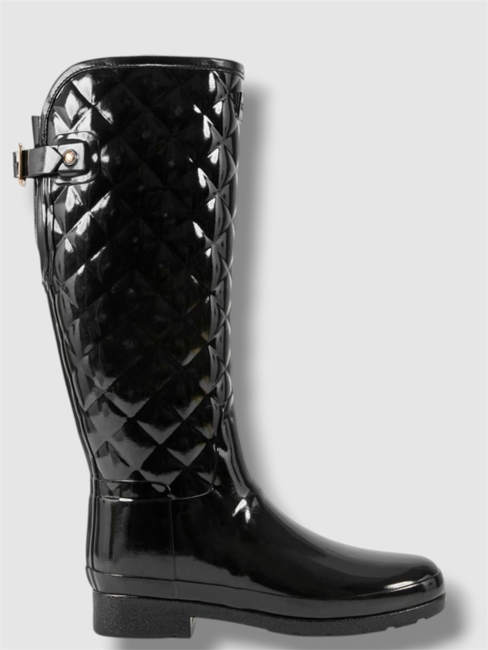 Hunter Original Refined High Gloss Quilted Waterproof Rain Boots (Women) - 9 - Picture 2 of 11